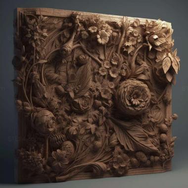 Patterns and decorations Overgrown 3 3d model